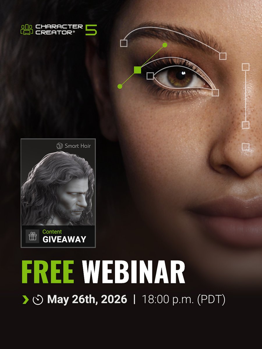 reallusion's tweet photo. 💥 #Headshot 3.0 has landed! With the AI-enhanced workflow, creating highly detailed 3D head models has never been easier. Register and complete the post‑event survey to unlock exclusive giveaways. ✨

🖥️ https://t.co/PL59L0z0nn

#3danimation #freewebinar #reallusion #Digitaltwin https://t.co/rHEizeM4gl