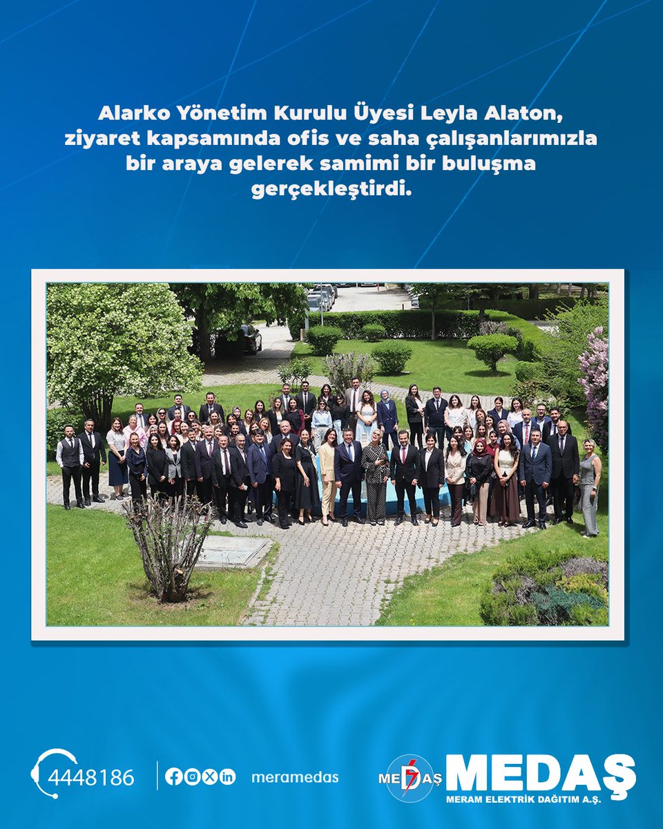 MERAMEDAS's tweet photo. Alarko Yönetim Kurulu Üyesi Leyla Alaton,ziyaret kapsamında ofis ve saha çalışanlarımızla bir araya gelerek samimi bir buluşma gerçekleştirdi. @AlatonLeyla https://t.co/E1nWWwf60v