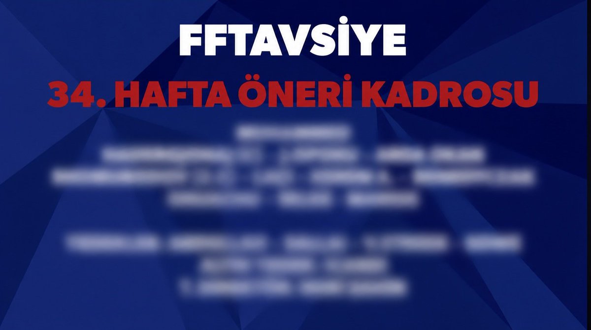 FFTurkiye's tweet photo. FFTavsiye Özet Video (34. Hafta)

🏆 İsmail Kabakcı
🏅 Kadir Mercan
🏅 Ahmed Salih Yüksel 

⚡️Maç maç oyuncu önerileri
⚡️Oyuncu havuzu
⚡️Kaptan ve TD tercihleri
⚡️Ortak öneri kadrosu

Sadece 15 TL ye "Katıl" üyesi olmanız yeterli!

👉 https://t.co/o6c56bxT3I https://t.co/jtY9lkeNrd
