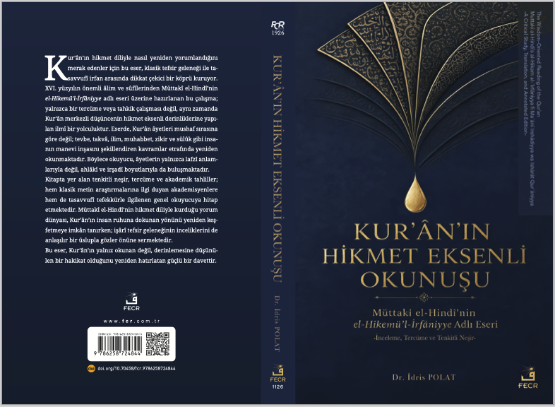 kulidris's tweet photo. 📚 Yeni kitabım “Kur’ân’ın Hikmet Eksenli Okunuşu” @FcrYayin  tarafından baskıya verildi; inşallah çok yakında okuyucuyla buluşacak.

XVI. yüzyılın önemli âlim ve sûfîlerinden Müttakî el-Hindî’nin el-Hikemü’l-İrfâniyye adlı eseri üzerine bina edilen bu çalışma; inceleme, tercüme ve tenkitli neşir boyutlarıyla klasik tefsir geleneği ile tasavvufî irfan arasında dikkat çekici bir köprü kurmayı hedefliyor.

Eserde Kur’ân âyetleri, mushaf tertibinden ziyade tevbe, takvâ, ilim, muhabbet, zikir ve sülûk gibi insanın mânevî inşasını şekillendiren kavramlar etrafında ele alınıyor. Böylece âyetlerin yalnızca lafzî anlamları değil, ahlâkî, irşadî ve işârî boyutları da hikmet merkezli bir bakışla değerlendiriliyor.

Kur’ân’ın insan ruhuna dokunan hikmet dilini, klasik metin geleneği içinde yeniden düşünmek isteyen herkese mütevazı bir davet…

Faydalı olması duasıyla.