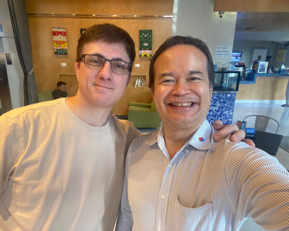 humanistsmy's tweet photo. It was good to meet Paolo of UAAR in Kuala Lumpur, Malaysia. Great to know of his work with UAAR, our shared passion in music, writing &amp; movies as well as his thoughts about how the Asian Humanist Conference can be an extreme success! #Malaysia #AHC2026 #UAAR #HumanistsMalaysia https://t.co/7EMAyacmo1