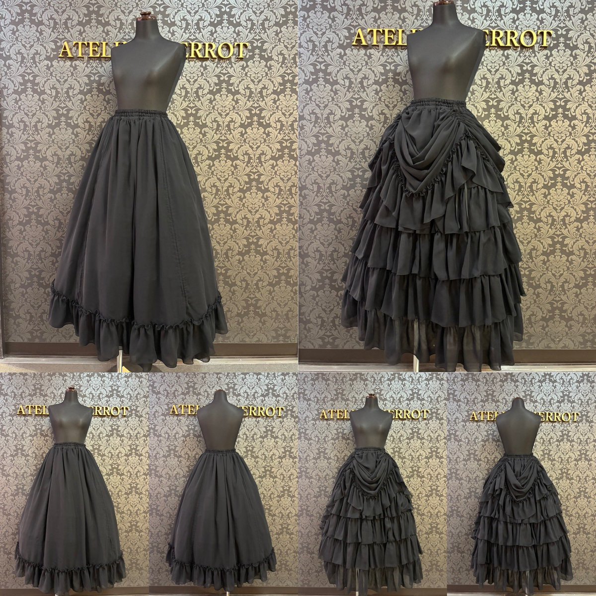 🥀再入荷情報🥀 【ATELIER PIERROT】 バッスルスカート ロング 色展開