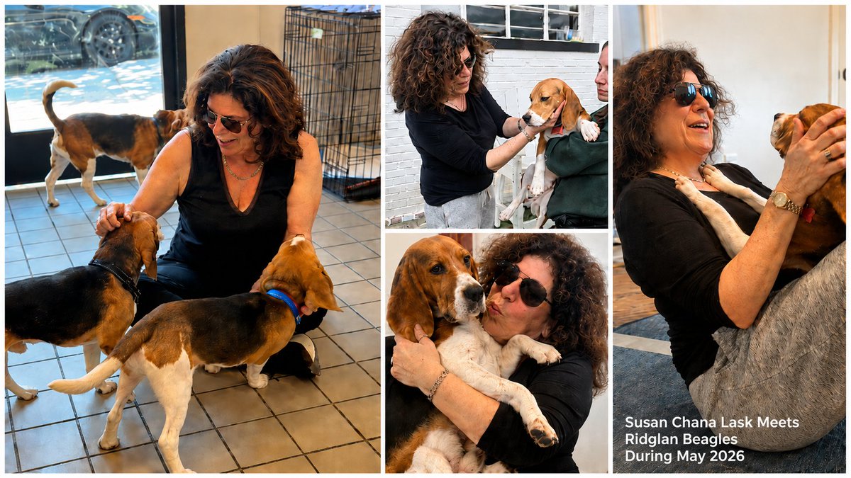 SusanChanaLask's tweet photo. I MET THE FREED RIDGLAN BEAGLES. NOW I AM DOCUMENTING WHAT RIDGLAN DID TO THEM.

I have been traveling through New York and Connecticut meeting the Ridglan beagles who were finally released after years trapped inside Ridglan Farms.

I am also speaking with rescues across the country that received these dogs. I am collecting their medical conditions, their injuries, their behavior, and what they arrived with.

And here is what they arrived with:

No medical records.
No histories.
No names.

Just tattooed numbers inside their ears.

Ridglan had more than 2,000 beagles trapped there in wire cages. They were inventory - bred, confined, used, and sold for experiments.

Ridglan’s own court papers said it had about 16 employees. Sixteen people for roughly 2,000 dogs. Do that math. It is impossible. And now the dogs themselves prove it.

They are coming out with broken teeth, heavy tartar, malnutrition, ribs showing, Giardia, ear infections, urinary tract infections, diarrhea, skin problems, paw and nail problems, respiratory issues, eye issues, and trauma.

Some are shut down. Some are terrified. Some do not know how to walk normally. Some do not understand grass, stairs, sunlight, toys, touch, or kindness. Some want love so badly they cling to the first person who holds them.

Recently, Wisconsin forced Ridglan toward the end of its breeding operation, but that is not enough. A license surrender does not heal broken dogs. It does not answer for what happened. It does not free the more than 500 beagles still trapped there.

On April 23, 2026, I filed the federal class action because this has to be exposed , in public, and before lawmakers. I have shut down puppy mills nationwide for 17 years. I know how these places operate. I know how they hide. I know how to shut them down.

Please donate to the Ridglan Beagle Legal Fund.
https://t.co/TqSJBggfvQ

We cannot forget the 500 beagles still inside Ridglan.
Let’s free them. And Ridglan will be no more.

#beagles #animalrights #ridglanfarms #beaglelab