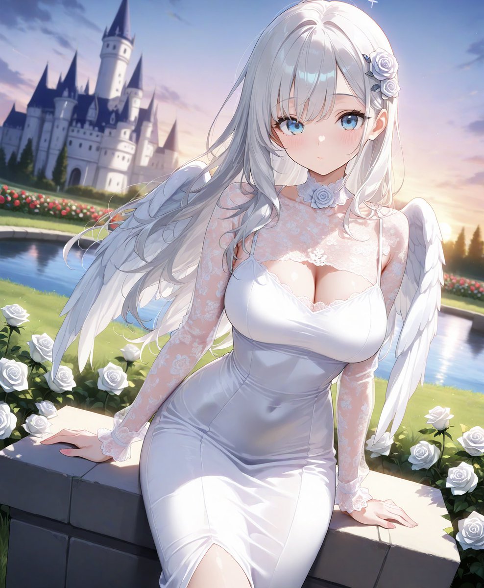 moeさん専用 ここに、座りますか？🤍 SFW illustration
