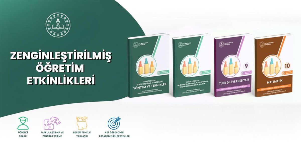 tcmeb's tweet photo. “Zenginleştirilmiş Öğretim Etkinlikleri Kitapları”, Öğretmenlerin Kullanımına Sunuldu

Öğrencilerin bilgi ve beceri düzeyleri, öğrenme hızları, ilgi alanları ile bireysel farklılıklarını merkeze alan öğretim anlayışı doğrultusunda ortaöğretim kademesinde hazırlanan kitaplar;

📌 Sınıf içi uygulamaların daha kapsayıcı, esnek ve öğrenci odaklı bir anlayışla yürütülmesine katkı sunarken öğrencilerin düşünme becerilerini geliştirmeyi, öğrenme süreçlerine aktif katılımlarını artırmayı ve her öğrencinin kendi potansiyeli doğrultusunda ilerlemesini desteklemeyi amaçlıyor.

📌Öğretmenlerin sınıf içindeki farklı öğrenme ihtiyaçlarını dikkate alarak öğretim süreçlerini planlayabilmelerine imkân sağlayacak şekilde yapılandırıldı.

👉🏻 https://t.co/jQh4nsk4rE