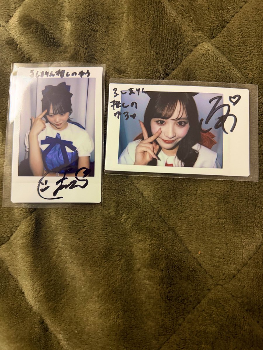 るしあとまりんちゃんのオン特チェキ届いたー！ 可愛い