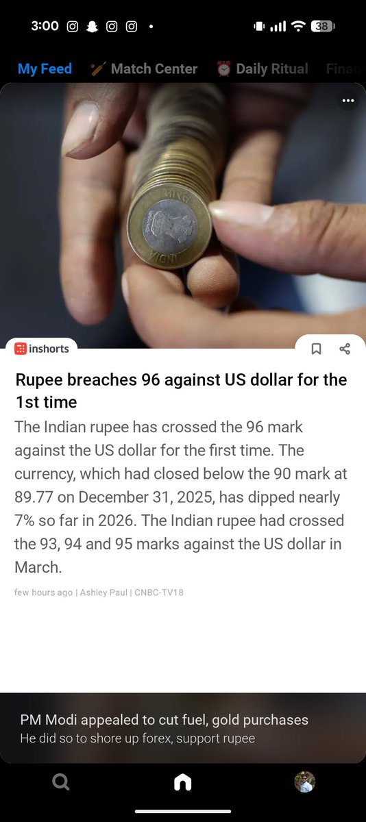 varshney_amulya's tweet photo. Abki Baar, 100 Paar! 🚩
That’s the speed of a Triple Engine Sarkar . Rupee hitting 100 just so we can finally stop using our brain's 'calculator' app for forex. Mathematics has never been this inclusive! 💸🔥"
Modi hai to mumkin hai https://t.co/KFJEH5uqD3