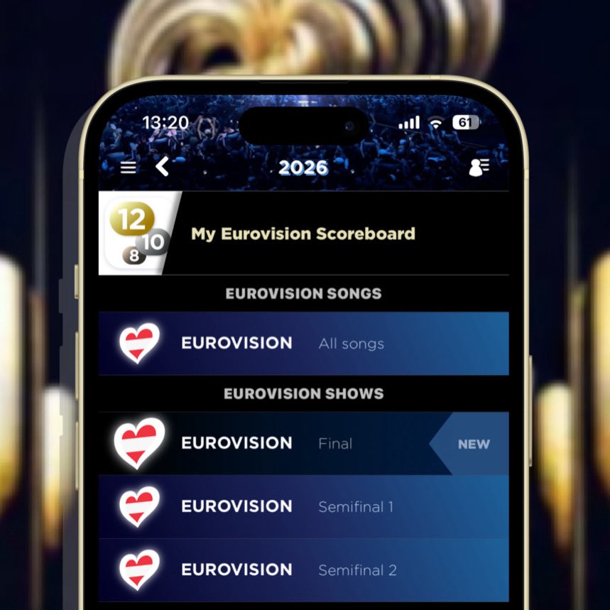 EuroScoreboard's tweet photo. 🤩 Have you rated the Final already? 
Who is YOUR winner this year? Tell us! 
#eurovision #eurovision2026 #esc2026 #eurovisionsongcontest #eurovisionapp https://t.co/rZWqN8HTof