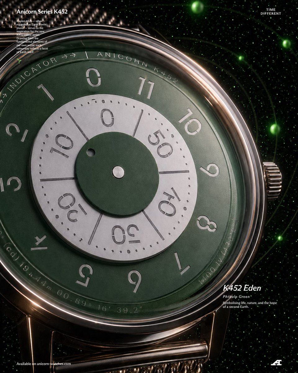 Anicorn_Watch's tweet photo. Inspired by another Earth.
Kepler-452b — often regarded as Earth’s twin planet — became the starting point for the K452 Series.
Each colourway draws from a different element of our world
Four expressions.
Time Different.
#Anicorn #anicornwatches #K452 #TimeDifferent https://t.co/AHaQMFxzQh
