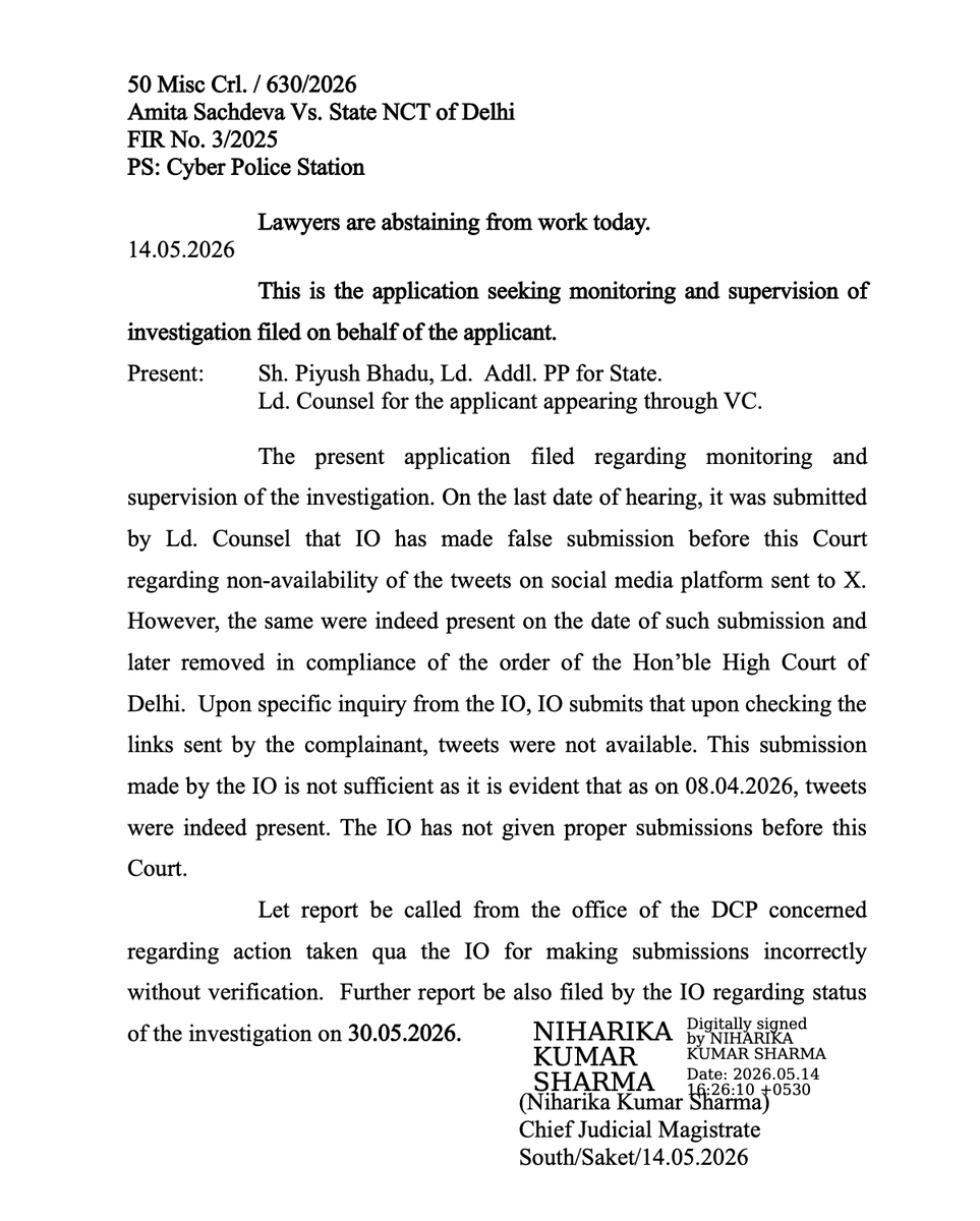 Amita Sachdeva, Advocate tweet media