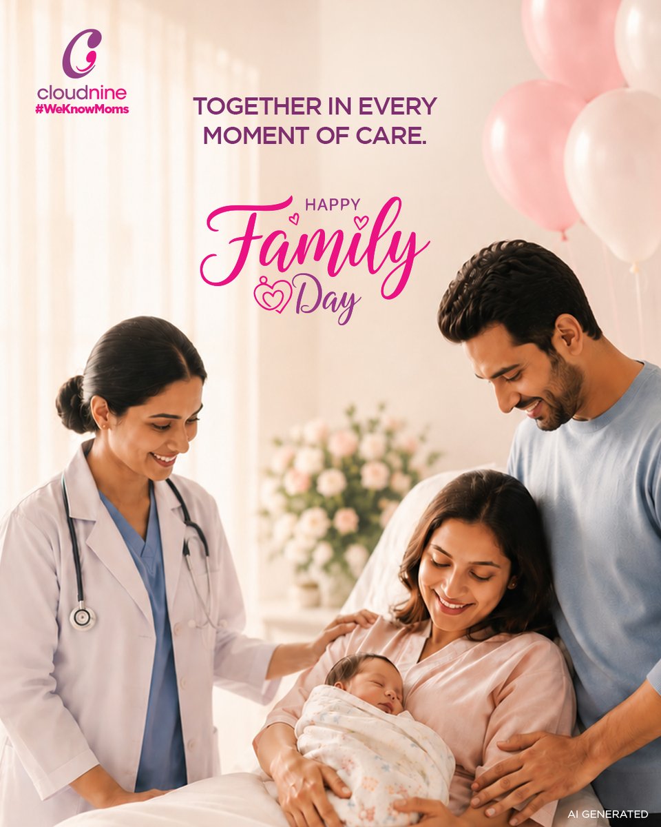 CloudnineCare's tweet photo. Family is at the heart of every moment we care for, built on love, trust, and togetherness. At Cloudnine, we’re honoured to be a part of these journeys, supporting you and your loved ones every step of the way. 💙

#happyfamilyday

#WeKnowMoms #oncloudnine #togethereverystep https://t.co/cYh5yJqHeN