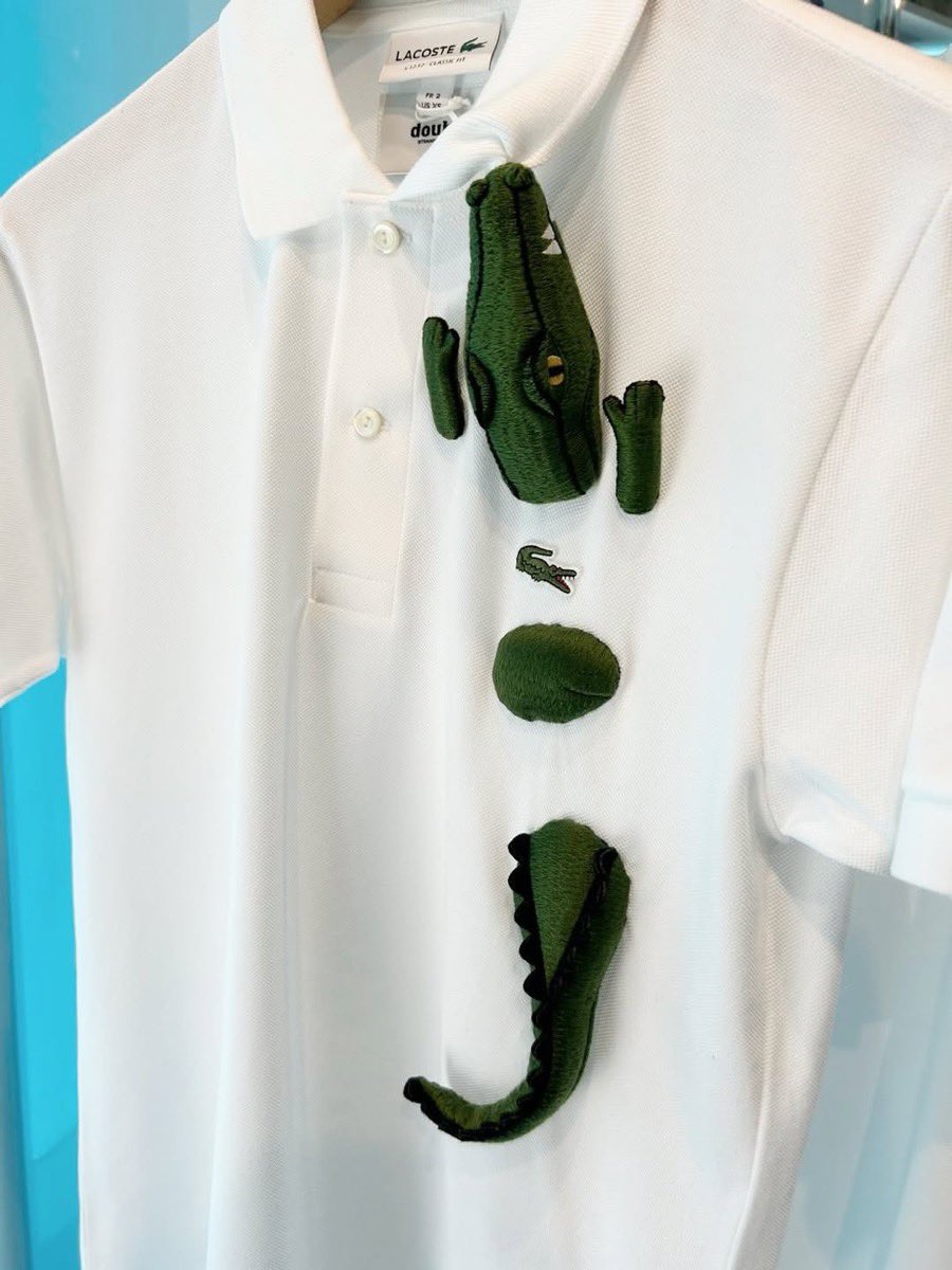 LACOSTE x doublet 3Dワニが漂うポロシャツが原宿店の期間限定イベント
