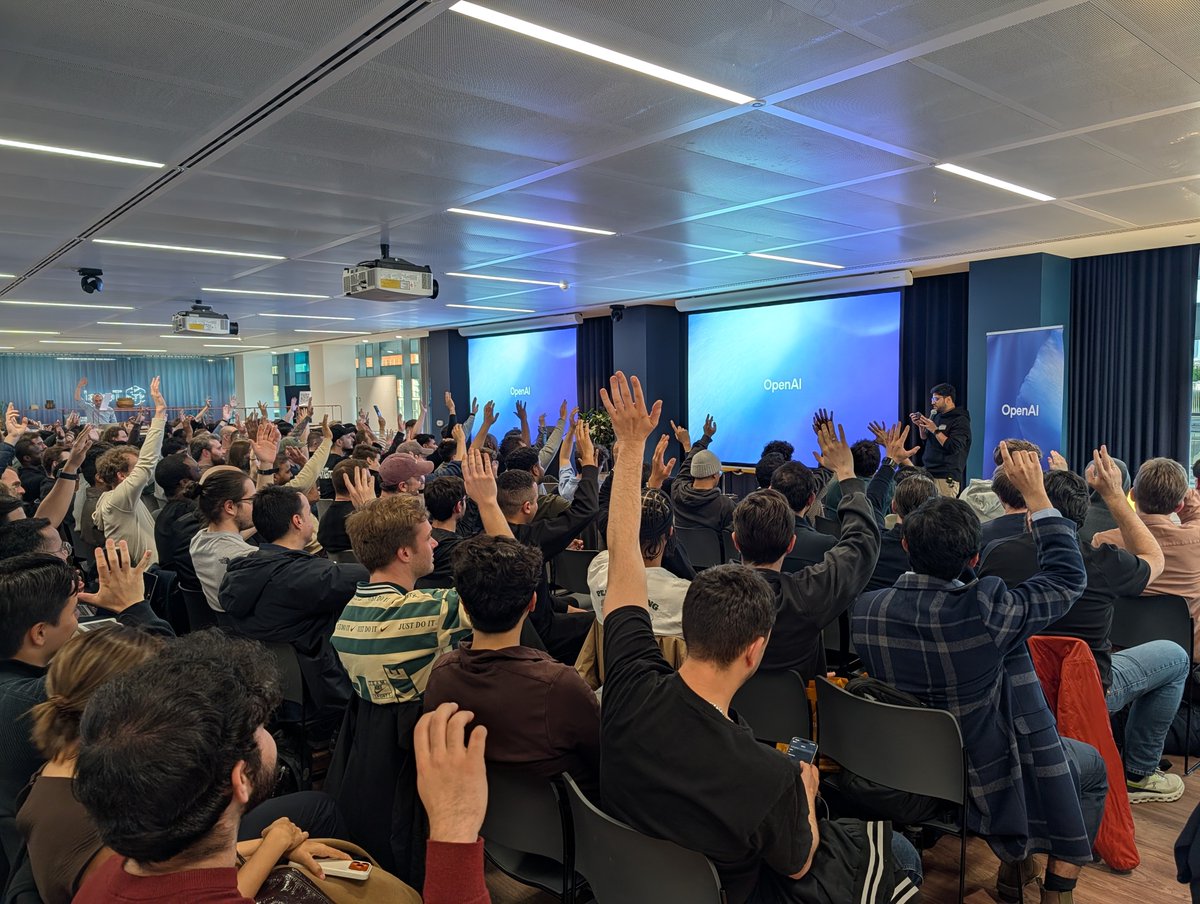 SammyHep's tweet photo. Last night @tessl_io hosted the first @OpenAI Codex Community Meetup in LDN

Packed room, incredible energy, &amp; some really exciting conversations around coding agents and AI-native software engineering.

Huge thanks to @Andy_AJT, @romainhuet &amp; @reach_vb,  for making it happen! https://t.co/Rqp2tlbbax