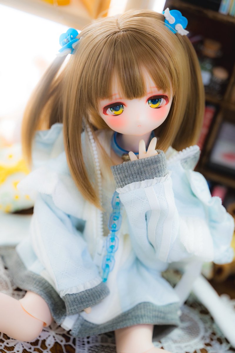 【感謝価格】希少な桜染めとティーブラウンの妖精/手編み籠付アートドール/一点物