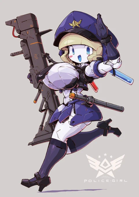機界警察Lポリス所属のLGD(エルギアドール)「ナナ」ちゃん 「やぁ犯人くん、弾と牢屋どっちブチ込まれたい?」