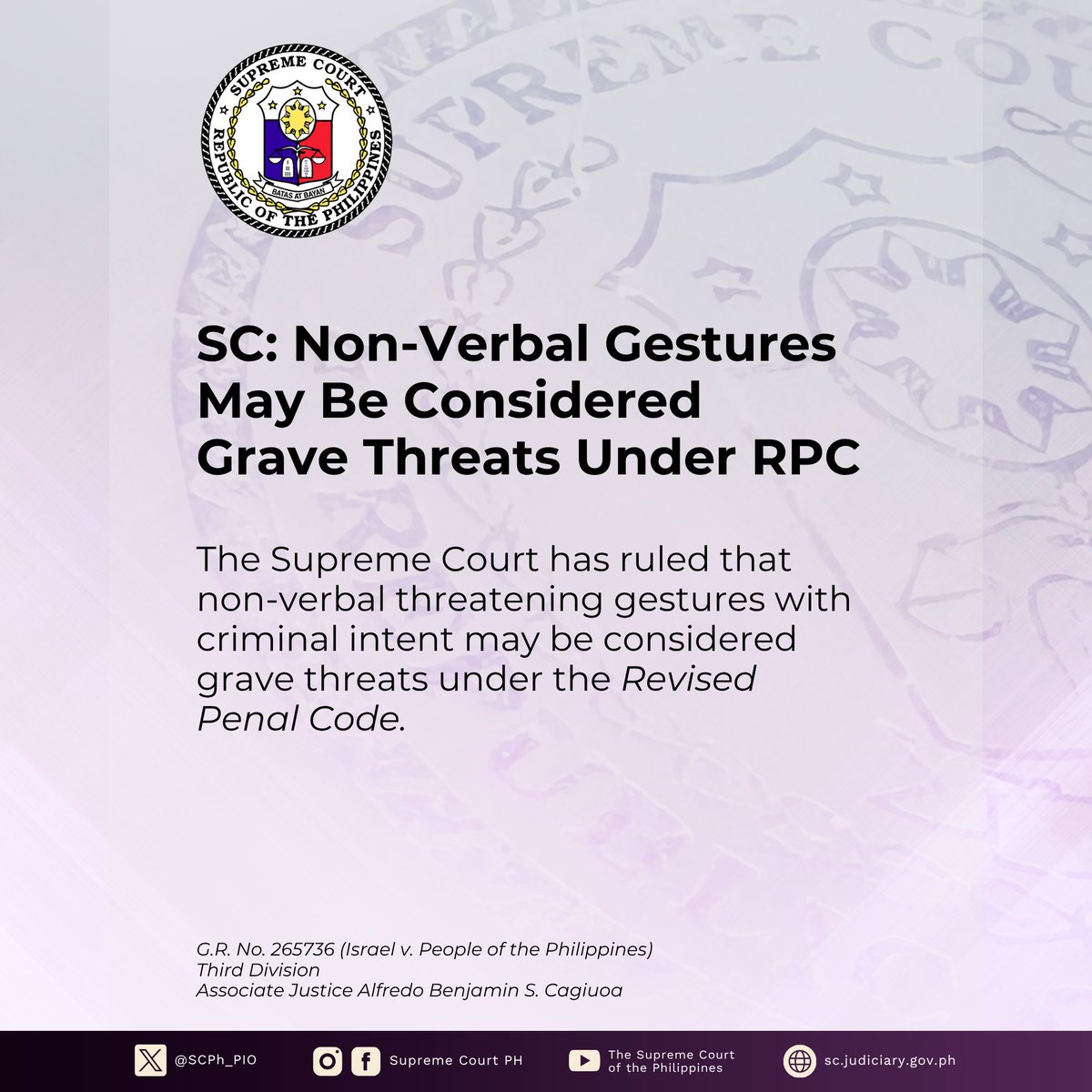 Philippine Supreme Court Public Information Office tweet media