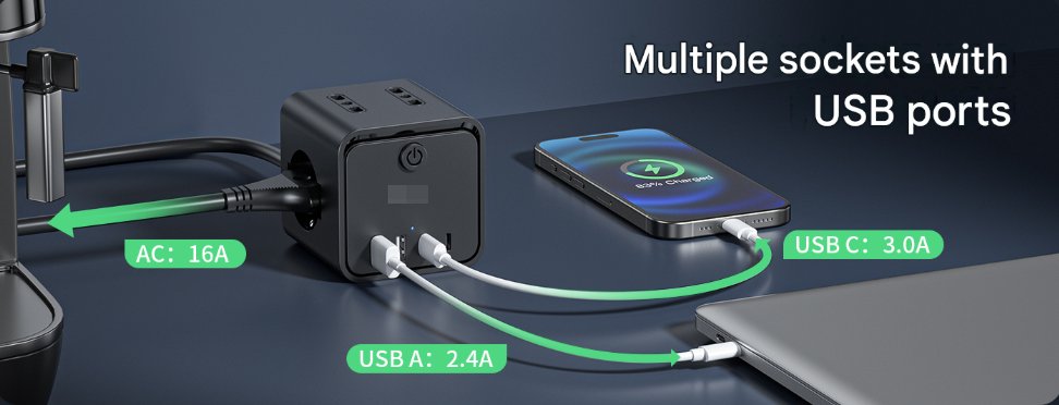 smallrt19680's tweet photo. One cube= power strip + charger + adapter 🔌

⚡4 Italian standard sockets + 2 USB-A + 2 USB-C
📏2-meter extension cord, compact size of 7.4cm
🛡️Overload/short circuit/overvoltage protection
🏠Home/travel/compatible with European/German/Italian standards https://t.co/eInjjbreke