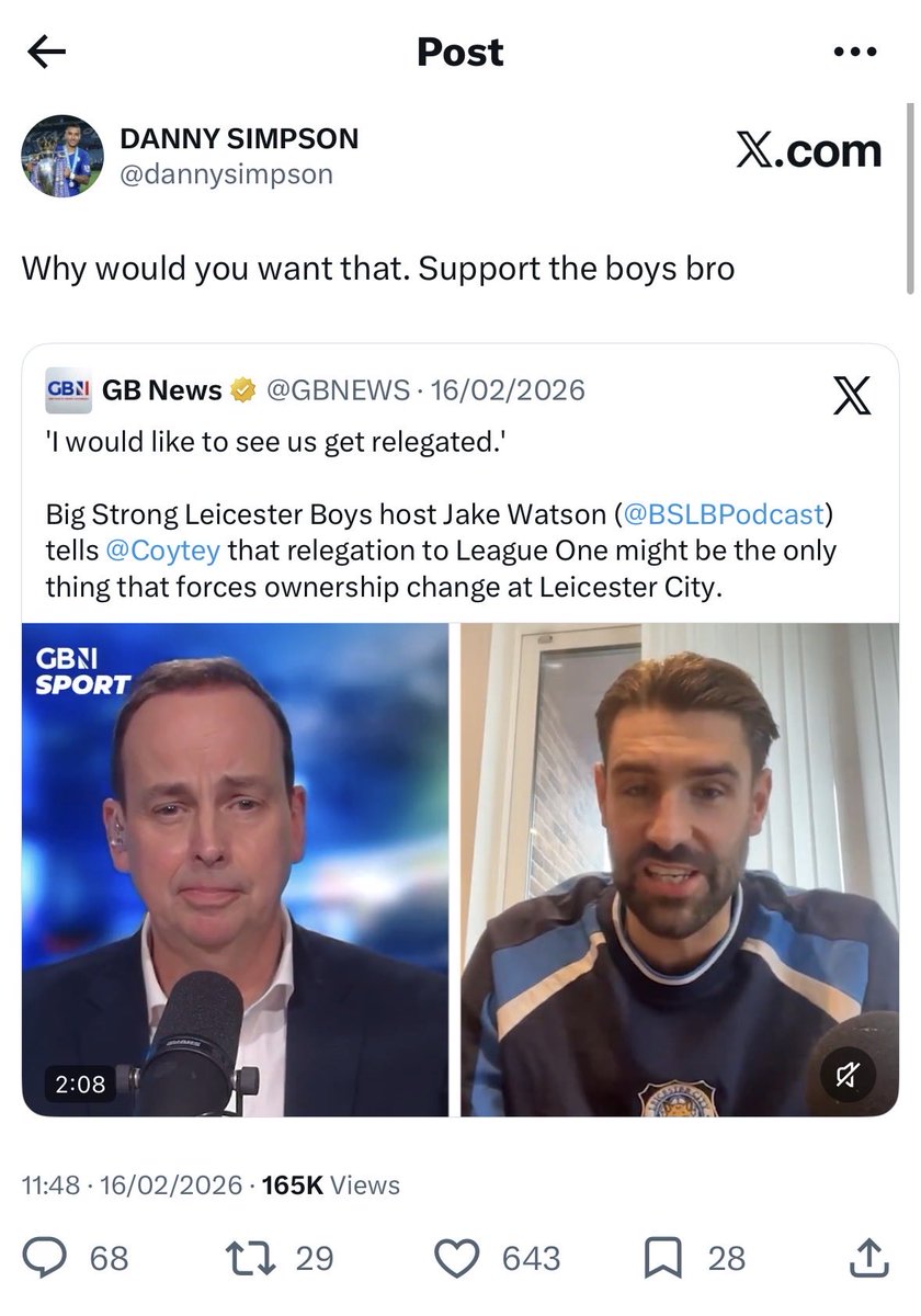 Aaron_Howells's tweet photo. @TFWhistle__ @dannysimpson Why would you say that… “Support the boys”, Danny… @dannysimpson https://t.co/Q8zyuQilXj