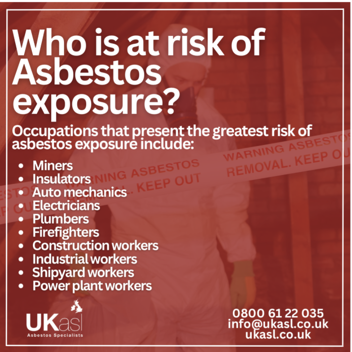 UKASL's tweet photo. Is your trade on the list? 👷‍♂️⚡🔧
Asbestos isn’t just a building site problem, it’s a major risk for a wide variety of industries. 

Book your training today!
HealthAndSafety #TradeSafety #AsbestosAwareness

 📞0800 61 22 035 
📧info@ukasl.co.uk
https://t.co/dxFHnXfQJs https://t.co/ZrAmOCrpVT