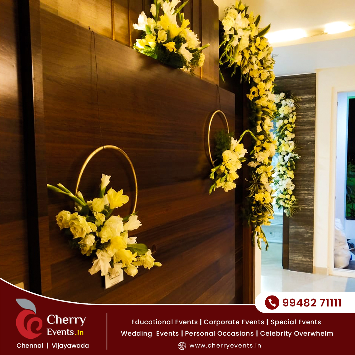 CherryEvents7's tweet photo. Bringing traditions to life with elegant floral décor 🌼✨Make your special moments extraordinary with Cherry Events.
📍 Chennai | Vijayawada
📞 99482 71111
🌐 https://t.co/K23MHXlV0K
#CherryEvents #WeddingDecor #TraditionalDecor #SouthIndianWedding #HaldiDecor #FloralDecoration https://t.co/kEgorn2R7n