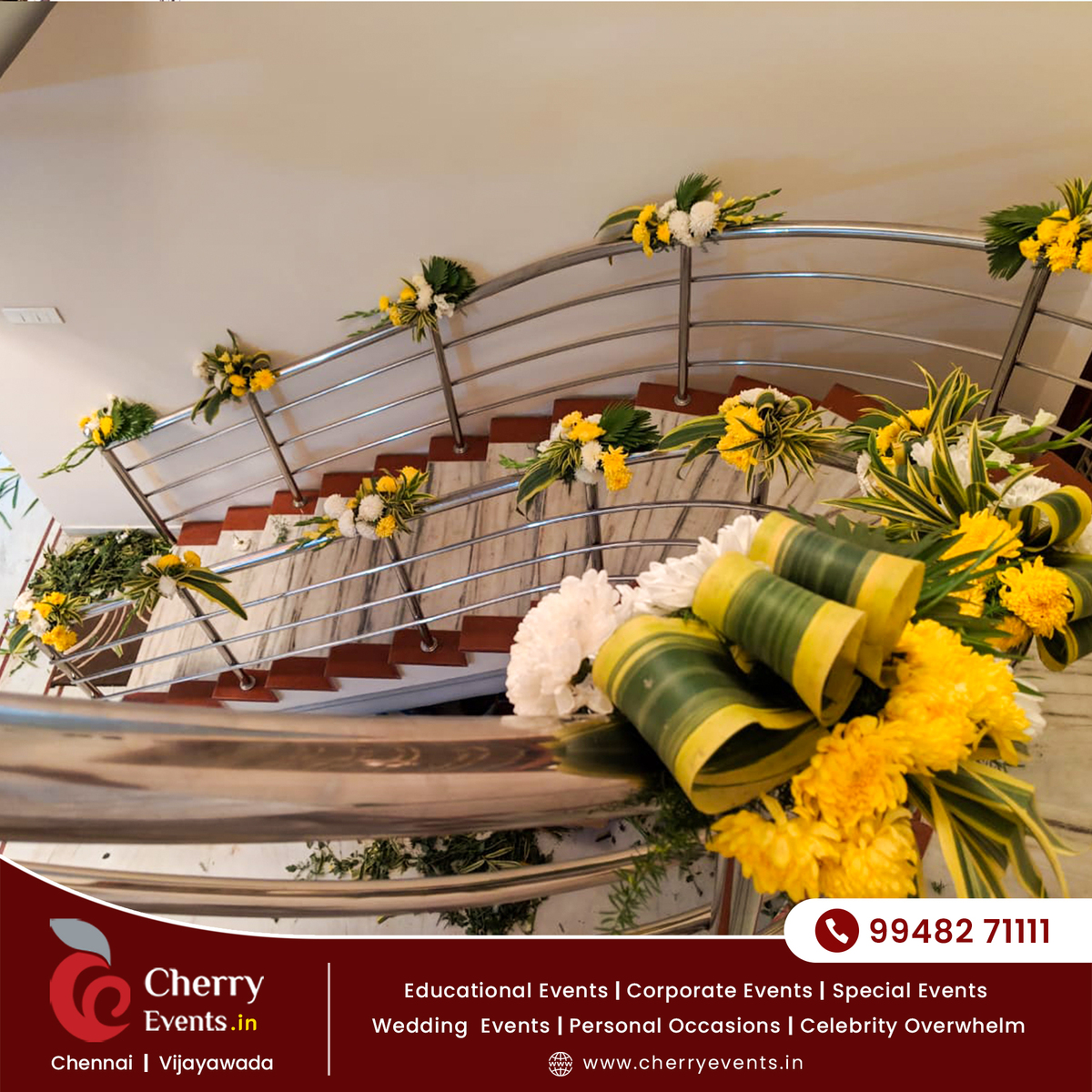 CherryEvents7's tweet photo. Bringing traditions to life with elegant floral décor 🌼✨Make your special moments extraordinary with Cherry Events.
📍 Chennai | Vijayawada
📞 99482 71111
🌐 https://t.co/K23MHXlV0K
#CherryEvents #WeddingDecor #TraditionalDecor #SouthIndianWedding #HaldiDecor #FloralDecoration https://t.co/kEgorn2R7n