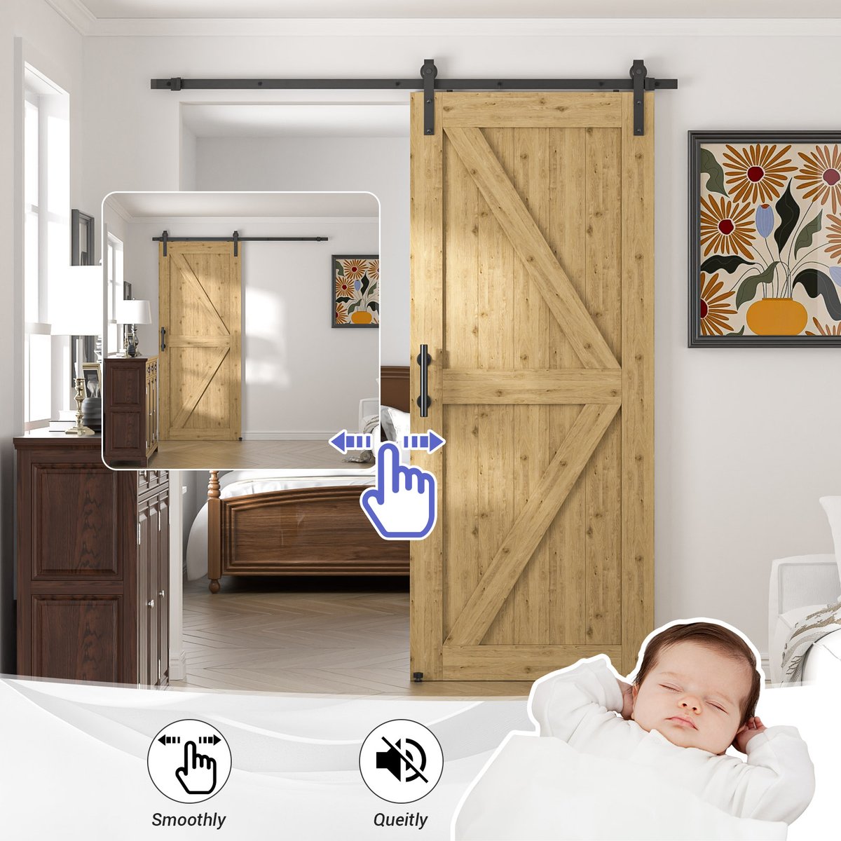 boxichen1's tweet photo. That’s the CCJH sliding barn door hardware kit.
✅ Steel track + rollers
✅ Nylon wheels – no squeak
✅ Spring damping stoppers
✅ 6ft kit, door not included

No noise. No drama. Just slide. 👇
[https://t.co/oIKOq0c7w1]
#barndoor #slidinghardware #quiet https://t.co/PXritmZWG7
