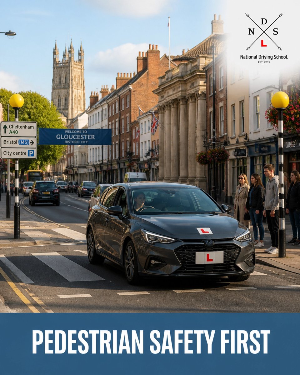 NationalDrivin1's tweet photo. Driving in Gloucester High Street? 🚶‍♂️ Pedestrian safety is KEY! Give way to people crossing at junctions. Stay alert and keep our streets safe! 🛑

Book: https://t.co/WpKUYMr1qV 🚗

#Gloucester #HighwayCode #Safety #Driving https://t.co/teGrzFlQG4