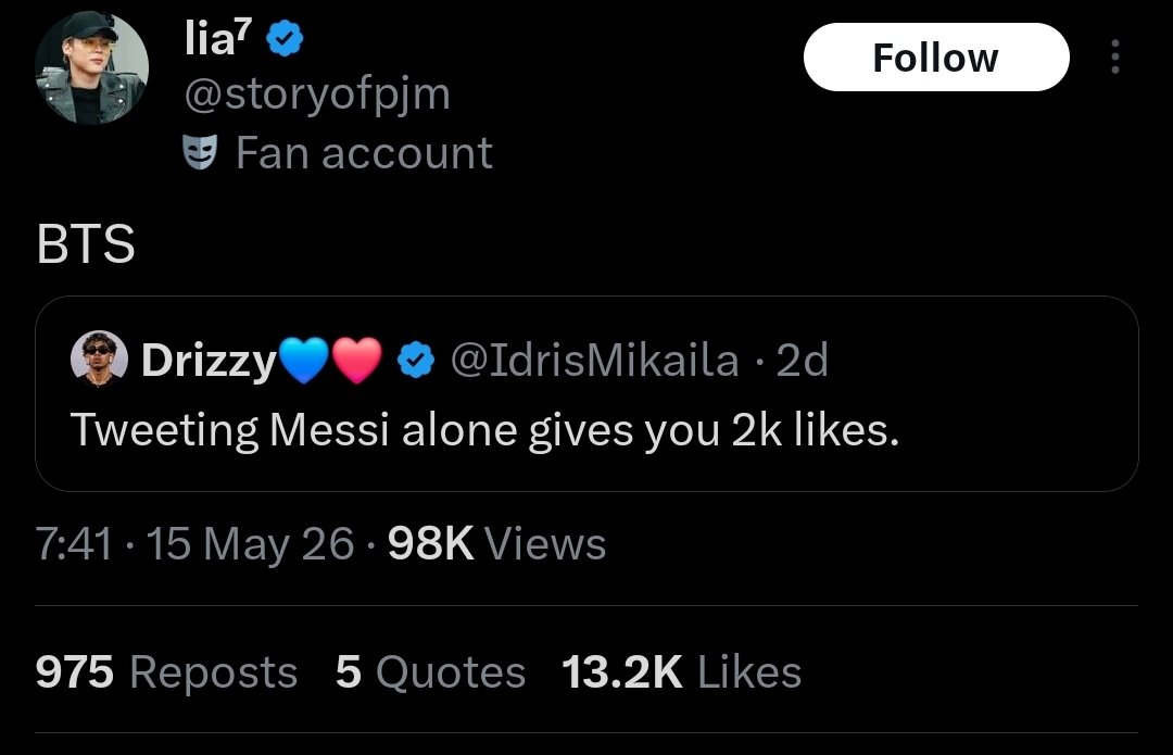 Lilith... Is going to see BTS 🏟️ tweet media