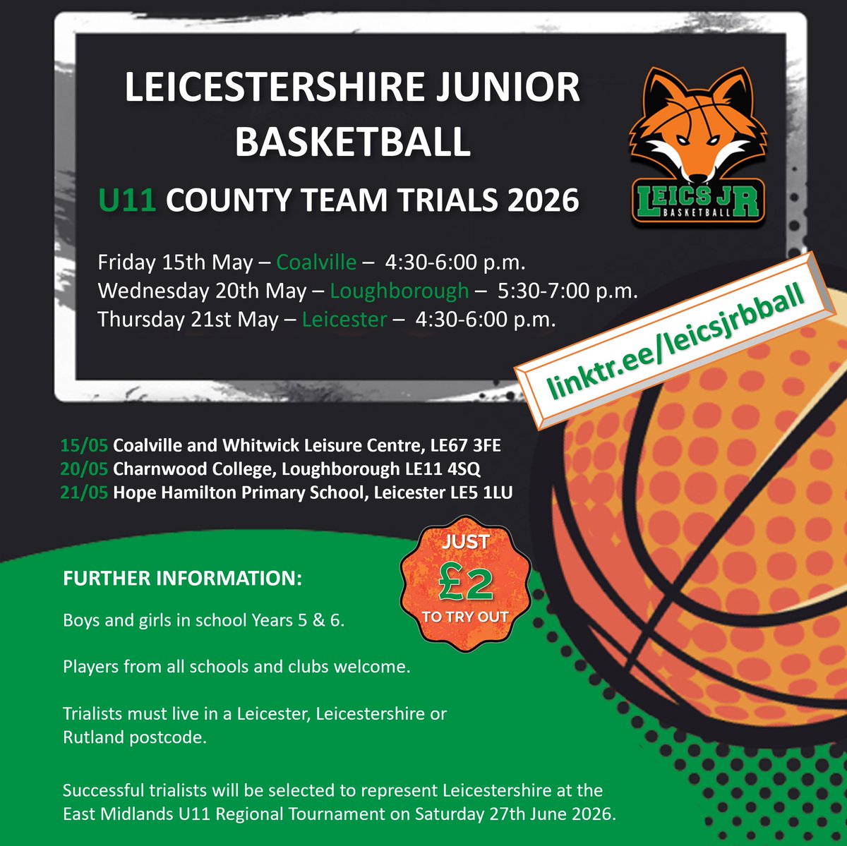 Leicestershire Junior Basketball tweet media