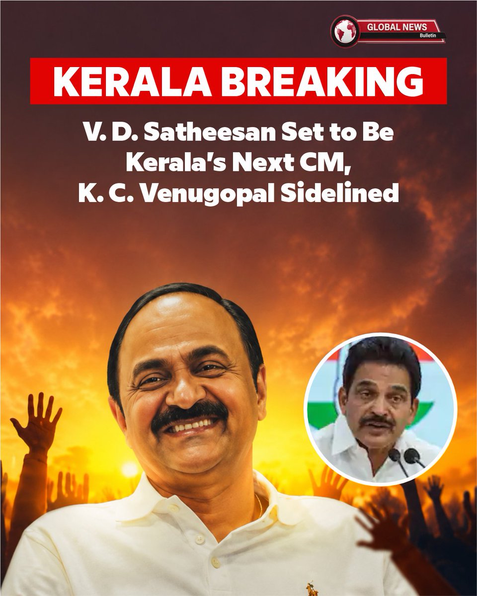 GNBInsight's tweet photo. Power shift loading in Kerala politics.
V. D. Satheesan emerging as the frontrunner for the CM face has sparked fresh political buzz, while K. C. Venugopal’s reported sidelining is already fueling debates across the state. Big changes may be on the horizon.

#KeralaPolitics https://t.co/nIkOsw9Qgf