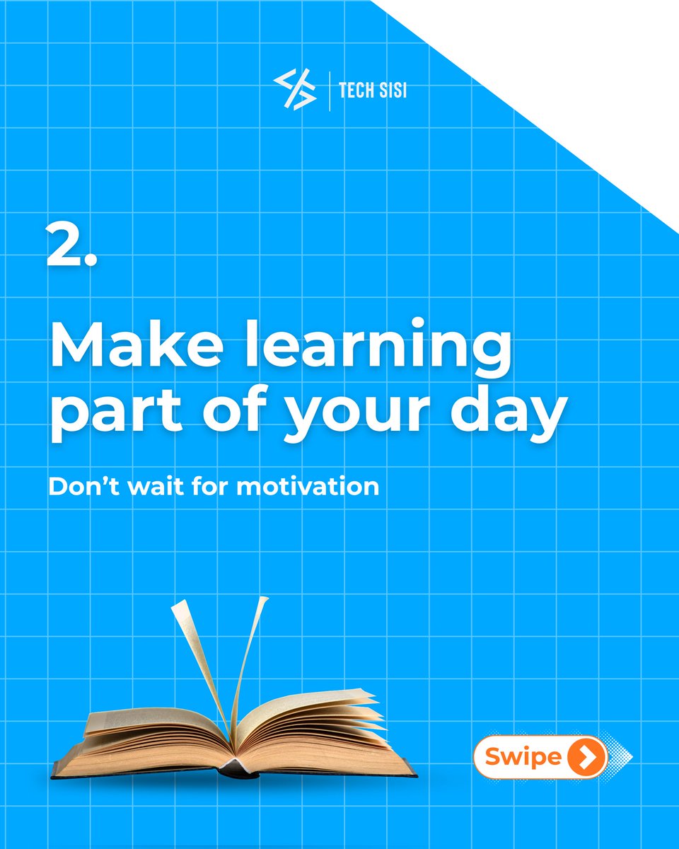 tech_sisi's tweet photo. Consistency is not about feeling motivated every day.

Some days, you won’t feel like studying, some days, you’ll feel tired or distracted, but growth happens when you keep showing up anyway.

Swipe through for simple ways to stay consistent without stressing yourself. https://t.co/Nh3SkUuU1n