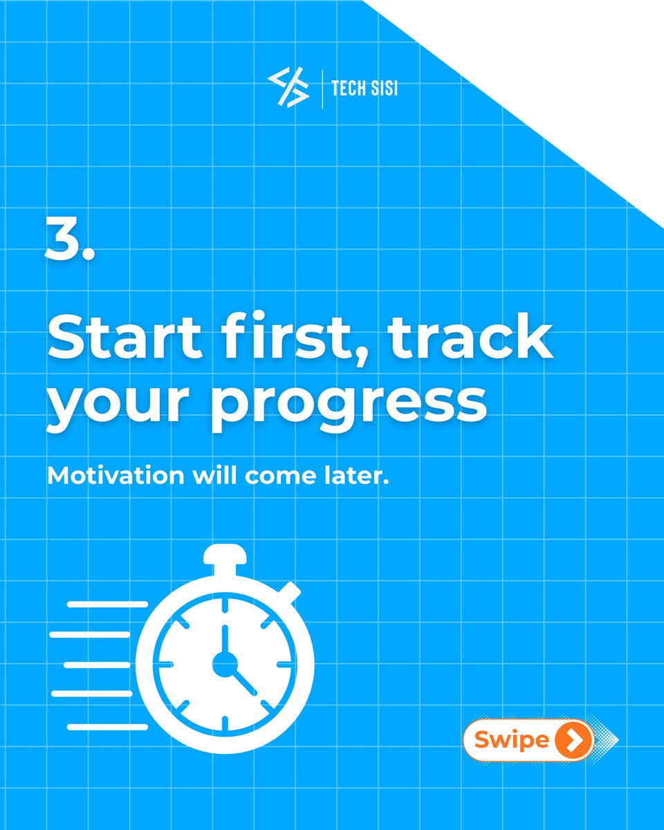 tech_sisi's tweet photo. Consistency is not about feeling motivated every day.

Some days, you won’t feel like studying, some days, you’ll feel tired or distracted, but growth happens when you keep showing up anyway.

Swipe through for simple ways to stay consistent without stressing yourself. https://t.co/Nh3SkUuU1n