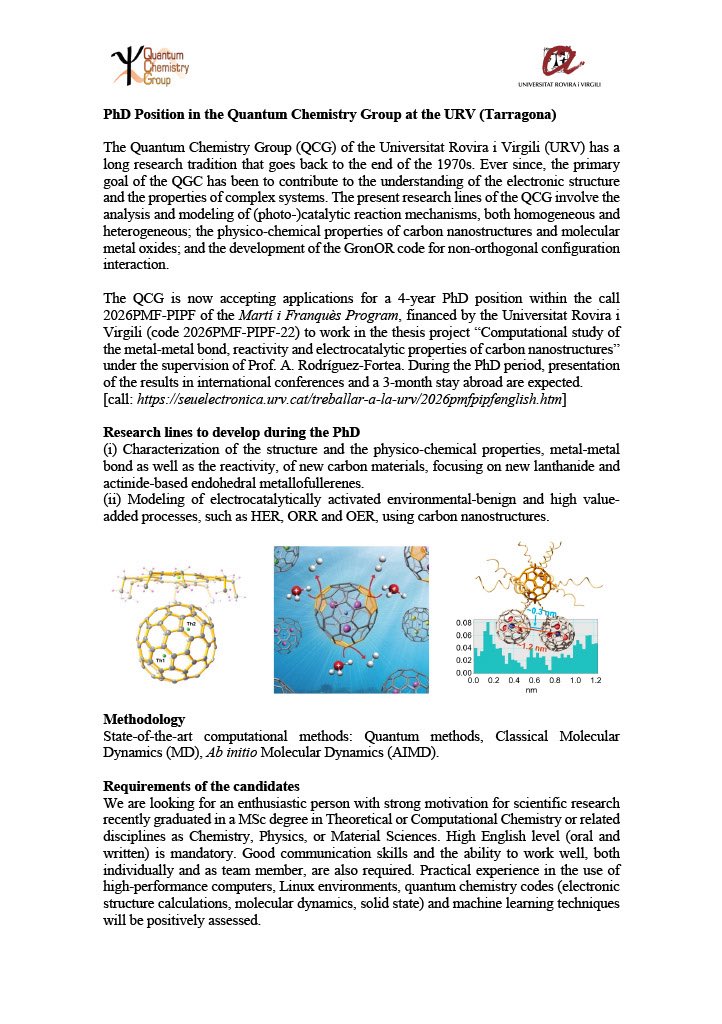 Quantum Chemistry Group URV tweet media