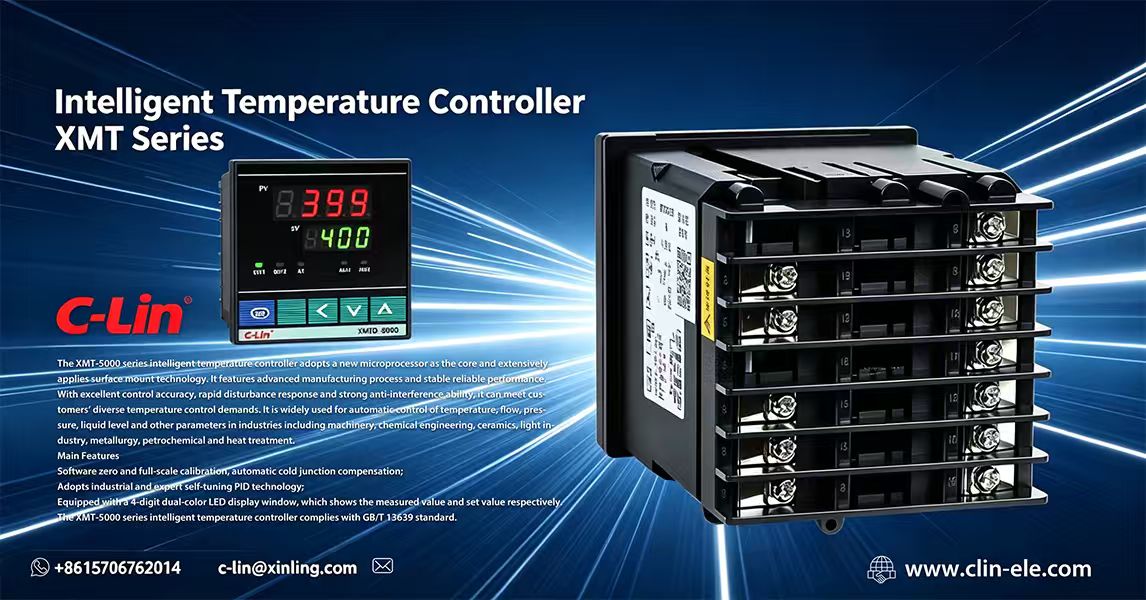 Clineletrical's tweet photo. XMT-5000 intelligent temperature controllers deliver fast response, high accuracy and strong anti-interference performance. Ideal for machinery, chemical, metallurgy and heat treatment systems with PID self-tuning and dual LED display. https://t.co/0fostjHk1K