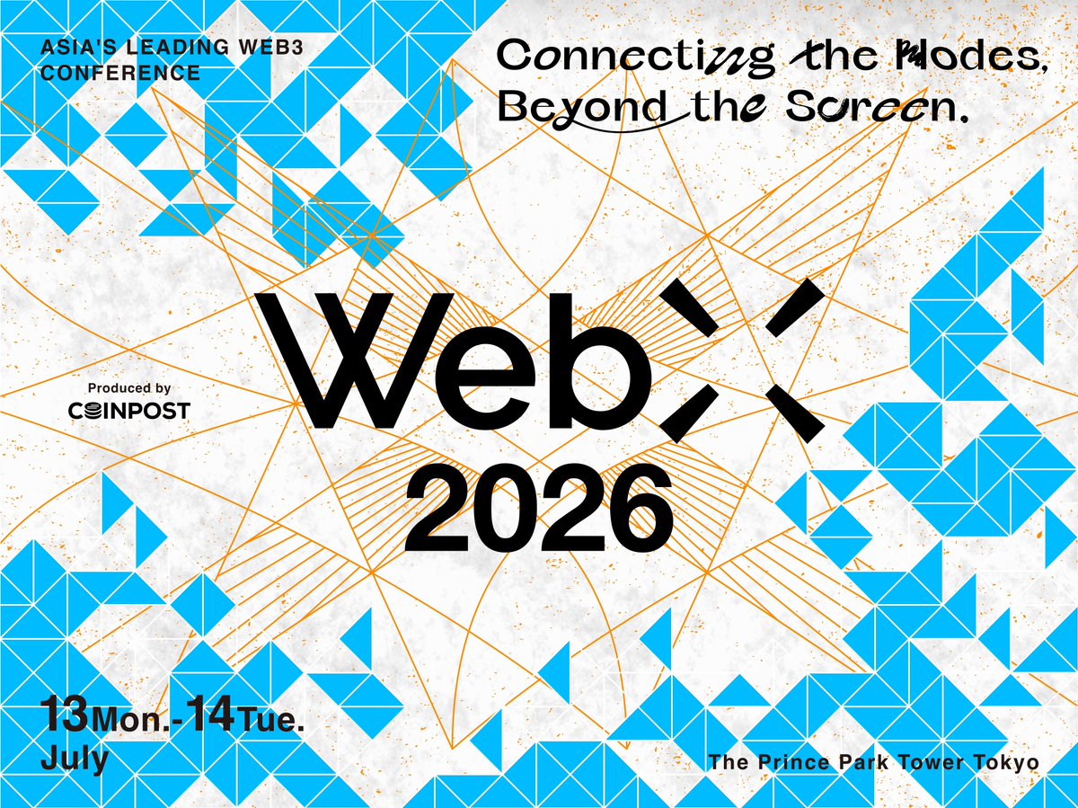 CryptokenMedia's tweet photo. Asia’s leading Web3 conference returns to Tokyo 🇯🇵

WebX brings together global leaders in crypto, blockchain, and Web3 for two days of networking, discussions, exhibitions, and side events.

📅 July 13–14, 2026
📍 The Prince Park Tower Tokyo
🔗 https://t.co/GGnHmr8FfV https://t.co/m1hlPvgIsG