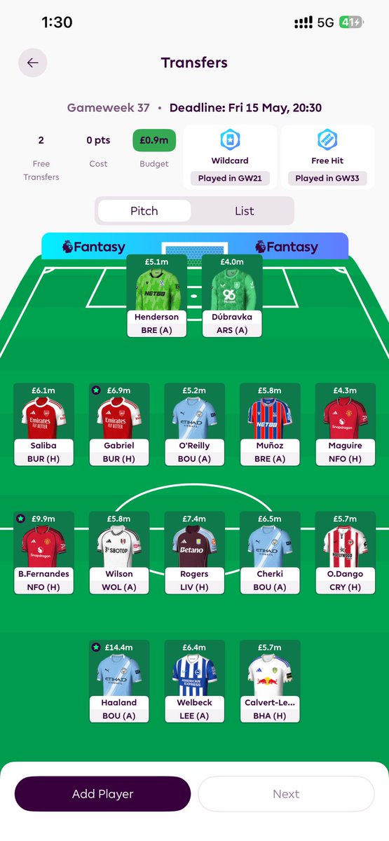 iamjad506's tweet photo. @FPL_Gaurav Any suggestions, i have 2 free transfers and BB 😇 https://t.co/Tp5goeeT7P
