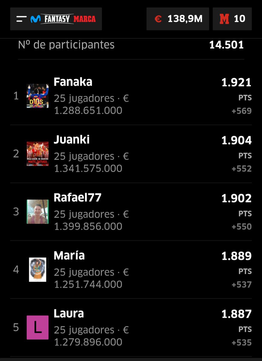Movistar Fantasy MARCA tweet media