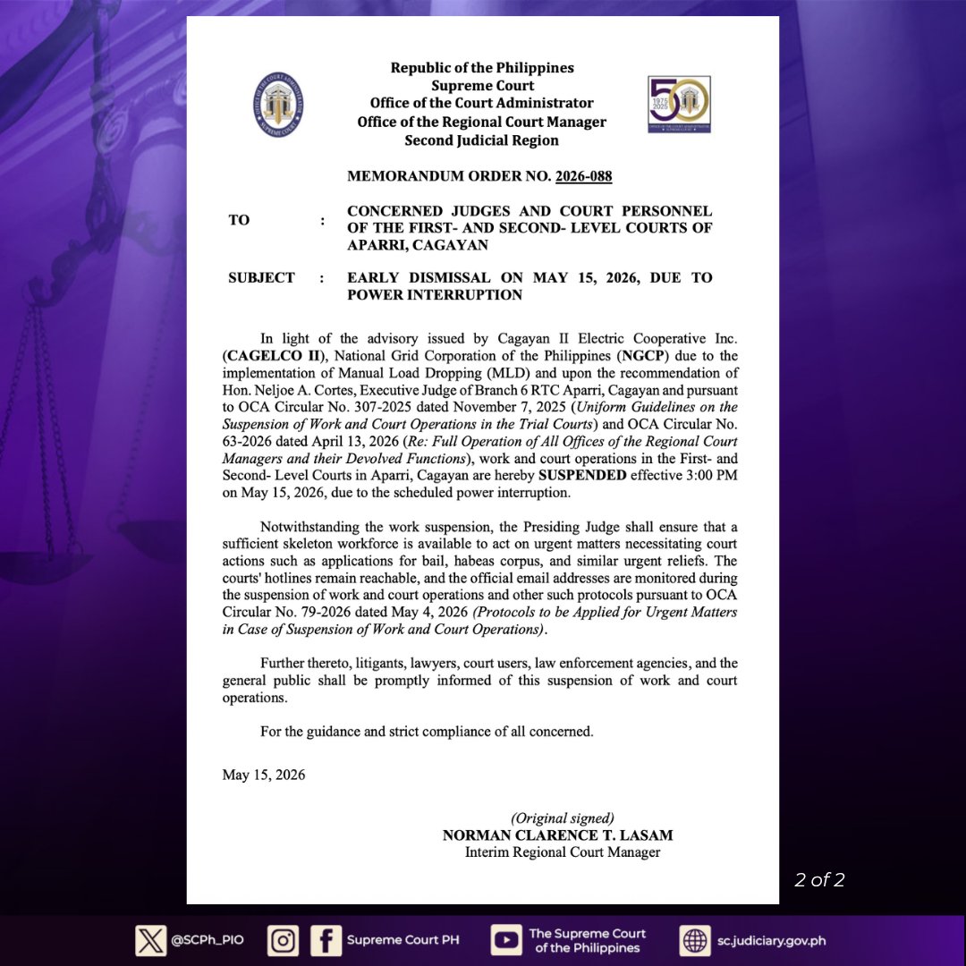 Philippine Supreme Court Public Information Office tweet media