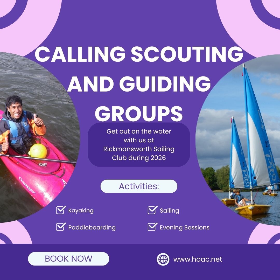HillingdonOAC's tweet photo. Scout &amp; Guide groups – looking for a fun, active evening out? Join us for evening sessions at Rickmansworth Sailing Club! From paddling to sailing, it’s the perfect way to build skills, confidence, and memories.
Get in touch to book your group! https://t.co/YtCv3EYnd1
#scouts https://t.co/fRZnj3hw7E