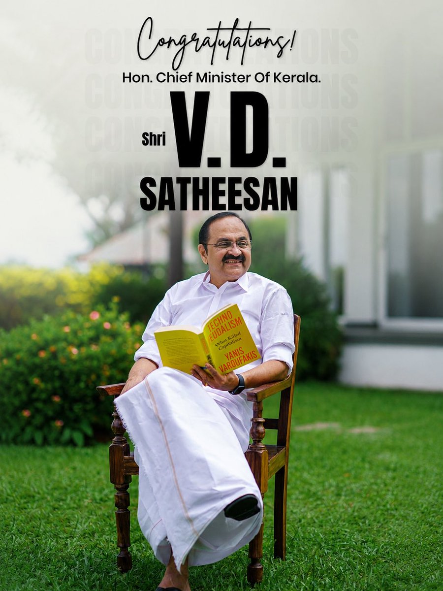 DrMoopen's tweet photo. Congratulations to Shri V. D. Satheesan on being elected as the Chief Minister of Kerala.

May his leadership usher in a new era of progress, development, and hope for the people of Kerala. Wishing him great success in this important journey ahead. https://t.co/yihVDBjLBr