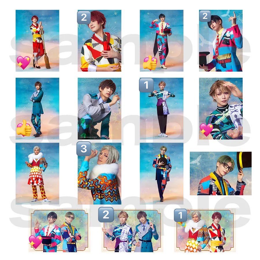 etoritorin's tweet photo. 【交換】 エーステ ACT3 ランダムブロマイド 奇術師たちの純愛 豊橋

求
全身:咲也
アップ:☆至
ペア:☆真澄&amp;千景

譲
全身:☆至
アップ:咲也2 ☆真澄2 シトロン3
ペア:☆綴&amp;至2 咲也&amp;シトロン

☆は☆同士のみ
5/15豊橋ソワレ前後手渡し
検索からもお気軽にお声掛けください https://t.co/U5bVIkVQ64