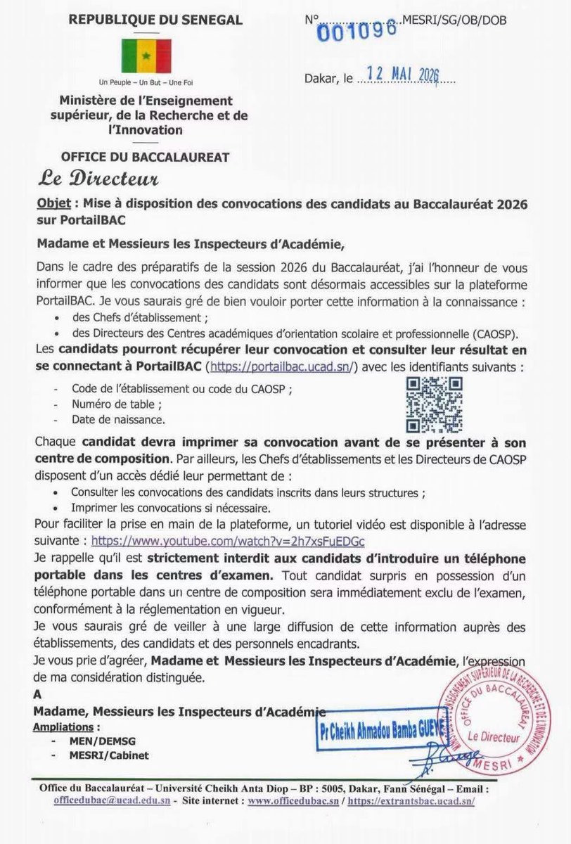 MESRI SENEGAL tweet media