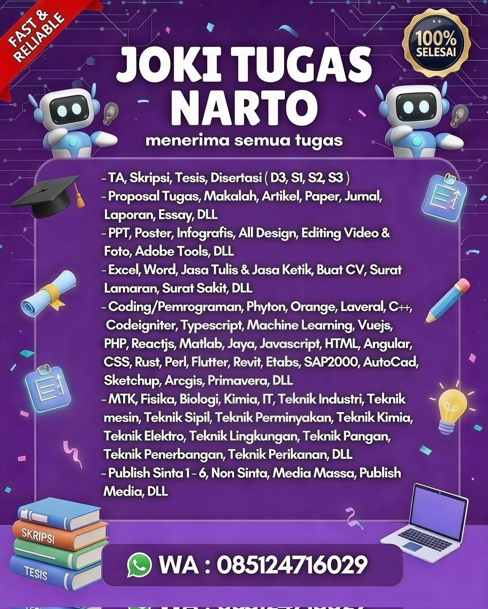 .Joki tugas || ALL TUGAS — BACKUP 📊📚 tweet media