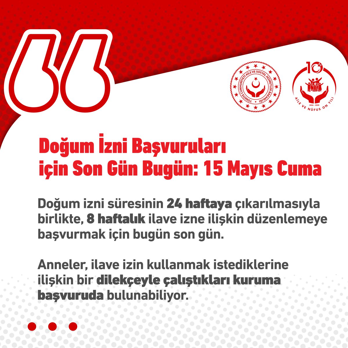 T.C. Aile ve Sosyal Hizmetler Bakanlığı tweet media