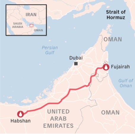 🚨UAE TO DOUBLE OIL PIPELINE CAPACITY BYPASSING STRAIT OF HORMUZ UAE is ...