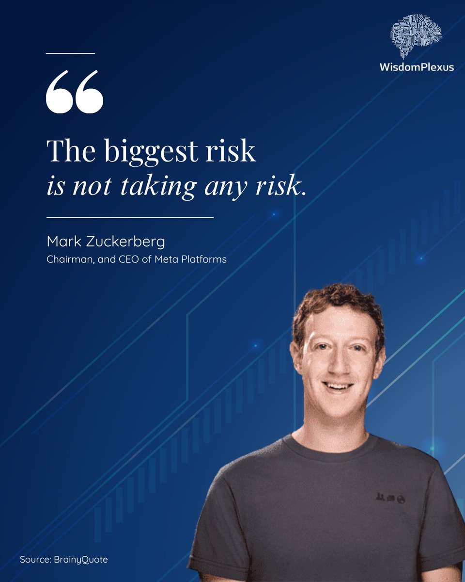 WPlexus's tweet photo. Every breakthrough begins with the courage to try.

#MarkZuckerberg #Leadership #Innovation #GrowthMindset #WisdomPlexus https://t.co/wfl1iHPUeS