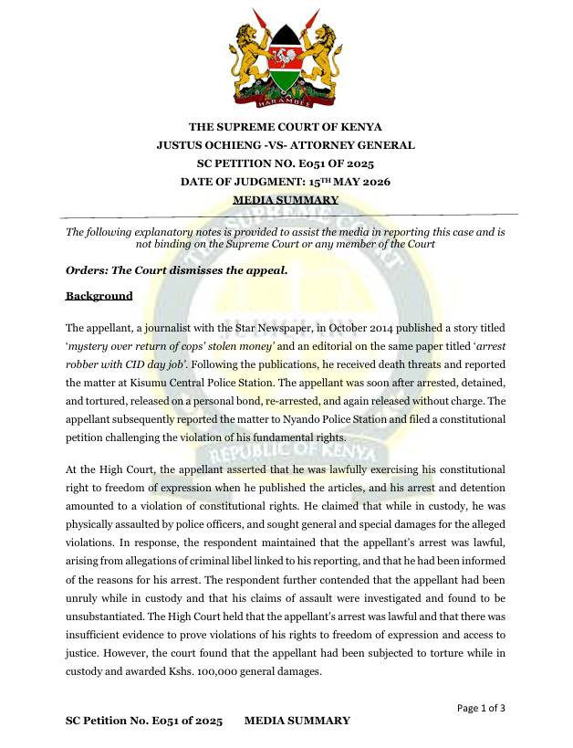 THE_SCOK's tweet photo. 3) SCPT/E040/2025 Base Titanium Ltd -vs- Michael Kiswili (on his behalf and on behalf of 65 Others&amp; 3 Others

4) SCPT/E051/2025 Justus Ochieng -vs- The Hon. Attorney General
Link: https://t.co/JBu9qjhIv4 https://t.co/GGRDtWa1ny
