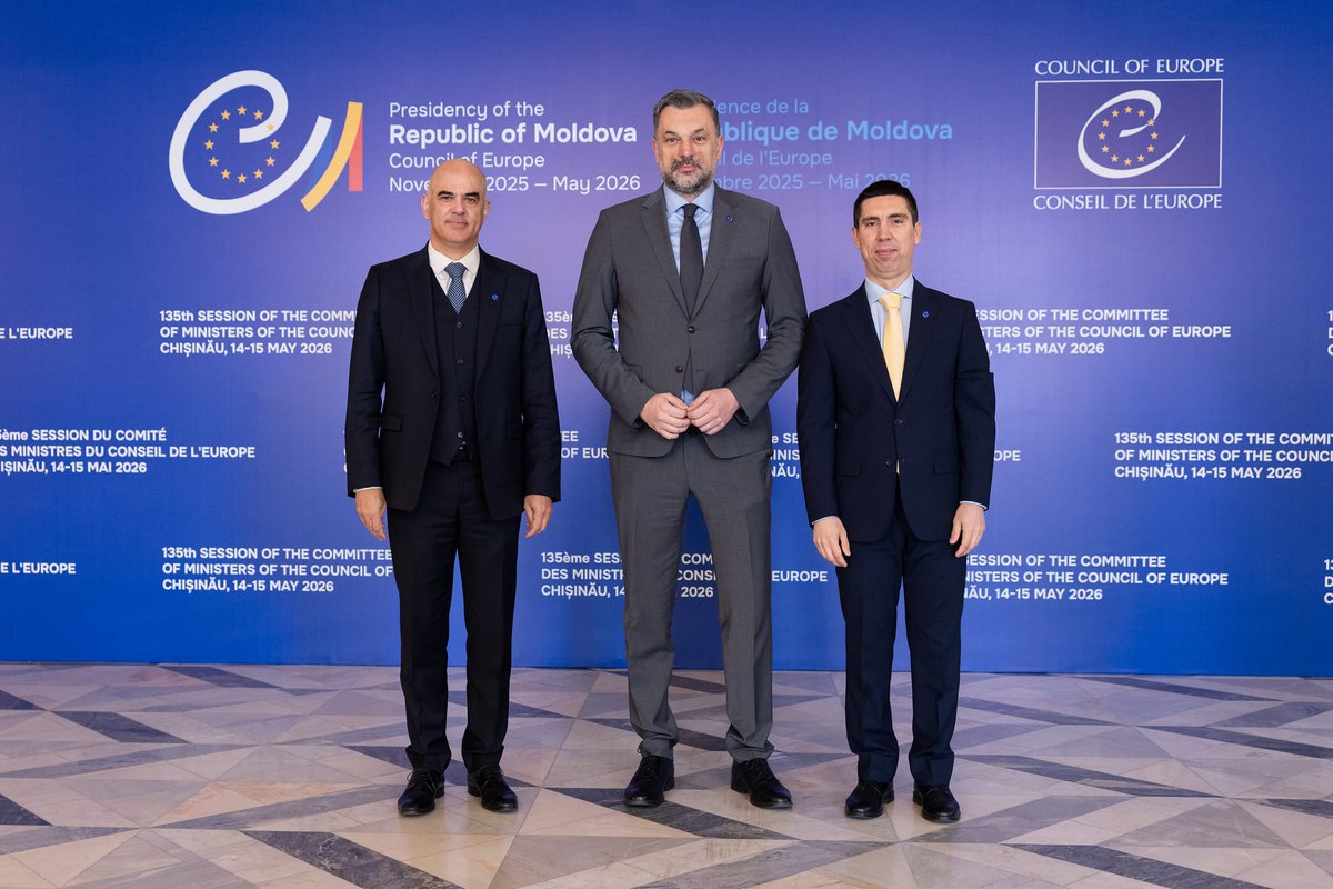 mfa_bih's tweet photo. H.E. Elmedin Konaković, Minister of Foreign Affairs of Bosnia and Herzegovina, is participating today in the 135th Session of the Committee of Ministers of the Council of Europe in Chișinău, Republic of Moldova.

The session marks the conclusion of Moldova’s Presidency and brings together European leaders to discuss key priorities, including support for Ukraine, migration, and strengthening democratic resilience across Europe.
In his address, Minister Konaković highlighted that the support of the Council of Europe and its member states remains of crucial strategic importance for Bosnia and Herzegovina on its path toward EU integration.

#CMCoEChisinau2026 #CM135Chisinau 🇲🇩🇧🇦🇪🇺