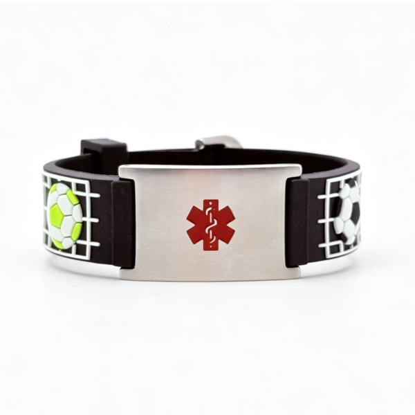 ColdJewellery's tweet photo. Black silicone 3D soccer ball medical ID bracelets for the boys who love soccer ball.
https://t.co/1oeNyujBZh for more styles.

#soccerball #medicalidbracelets #soccerballidbracelets #idbracelets #3dsoccerball #worldcup #braceletsforboys https://t.co/EDsVChMO1g