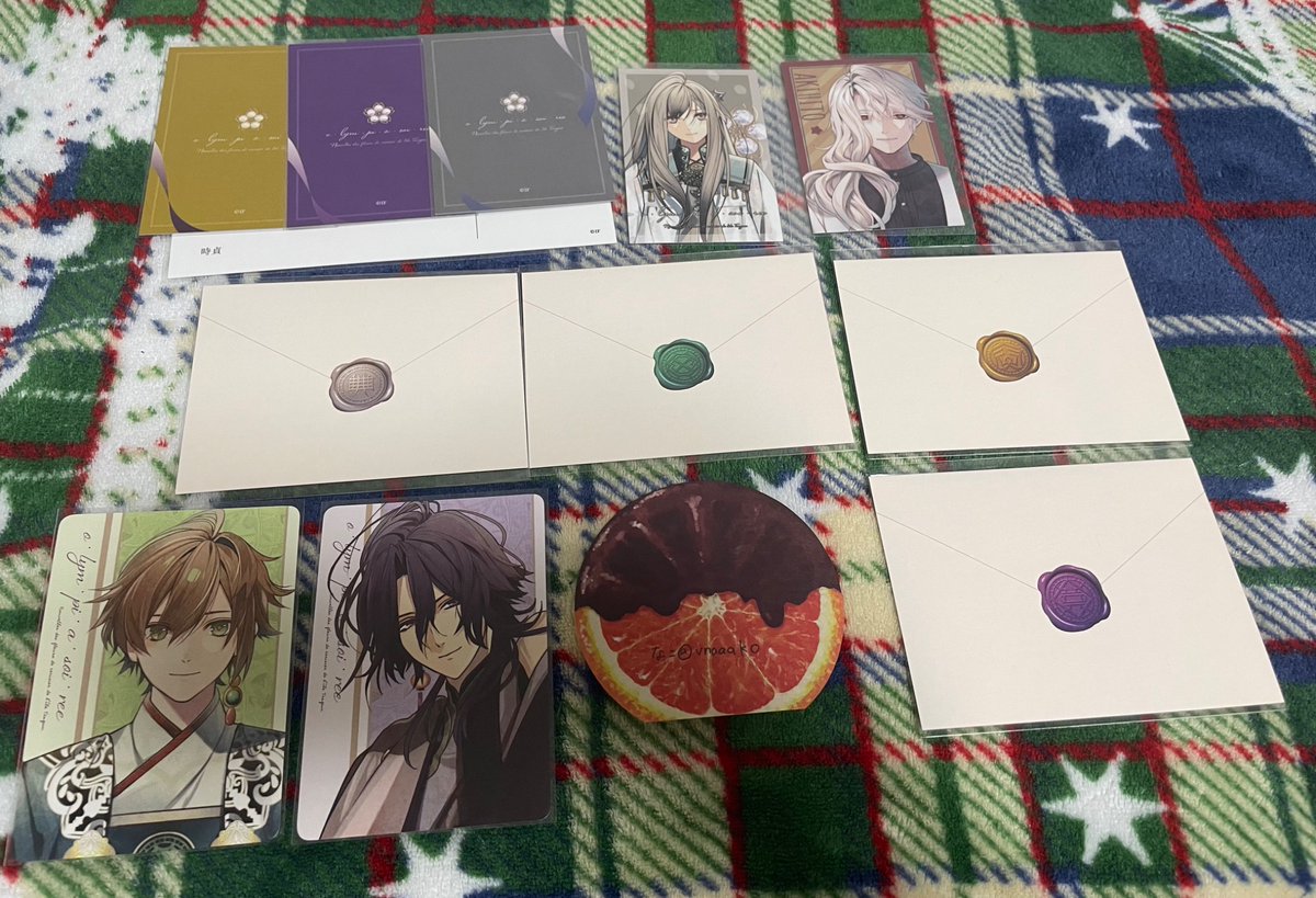 vnaaako's tweet photo. 【交換】オランピアソワレ オラソワ展 展示会 オラソワ 特典

譲 : 
前後特典パルカ 時貞 縁
10回特典パルカ 時貞 ヒムカ
エポス 縁 玄葉2 ヒムカ
冊子特典 絵葉書 時貞
バンドル特典缶バ 時貞 (ヒムカ）
祝福カード ヒムカ
さくらスイス ナタニエル
手紙 Bヒムカ、C時貞
入場特典缶バD、手紙D…画像3 https://t.co/snWVr2p6qD